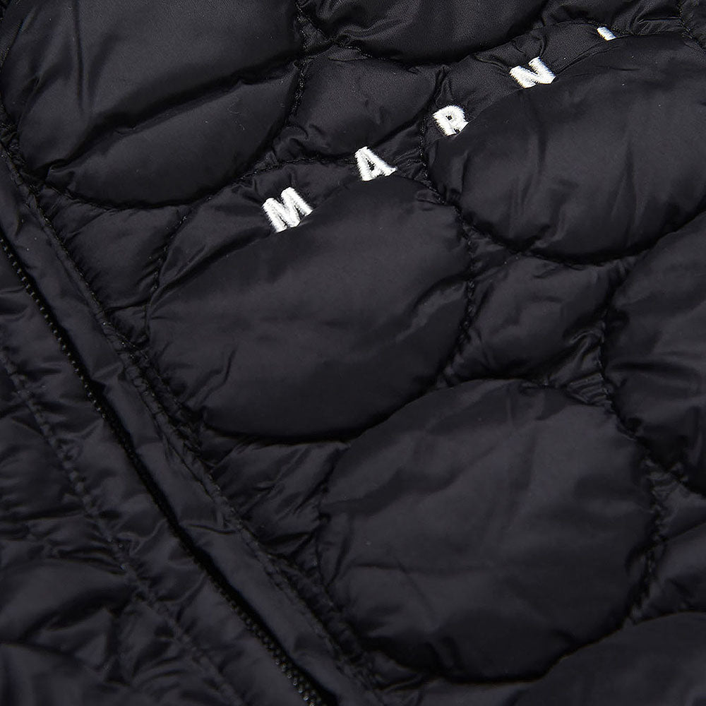 Marni Girls Printed Logo Hooded Jacket Black