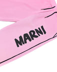 Marni Girls Vertical Brush Logo Joggers Pink