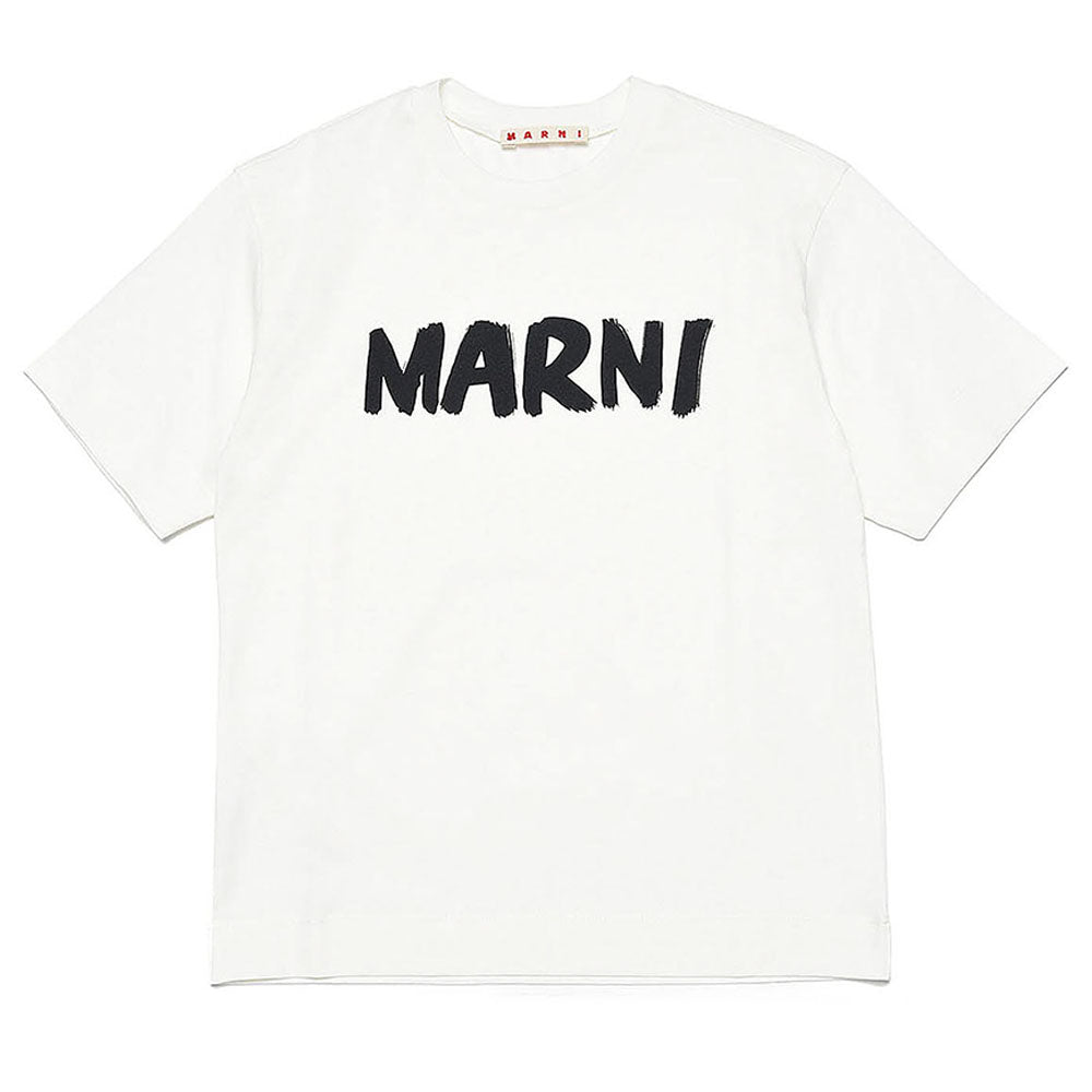 Marni Girls Logo Print T-shirt White