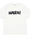 Marni Girls Logo Print T-shirt White