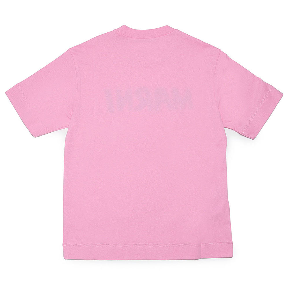 Marni Girls Logo Print T-shirt Pink