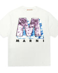 Marni Girls Sequin Logo T-shirt White