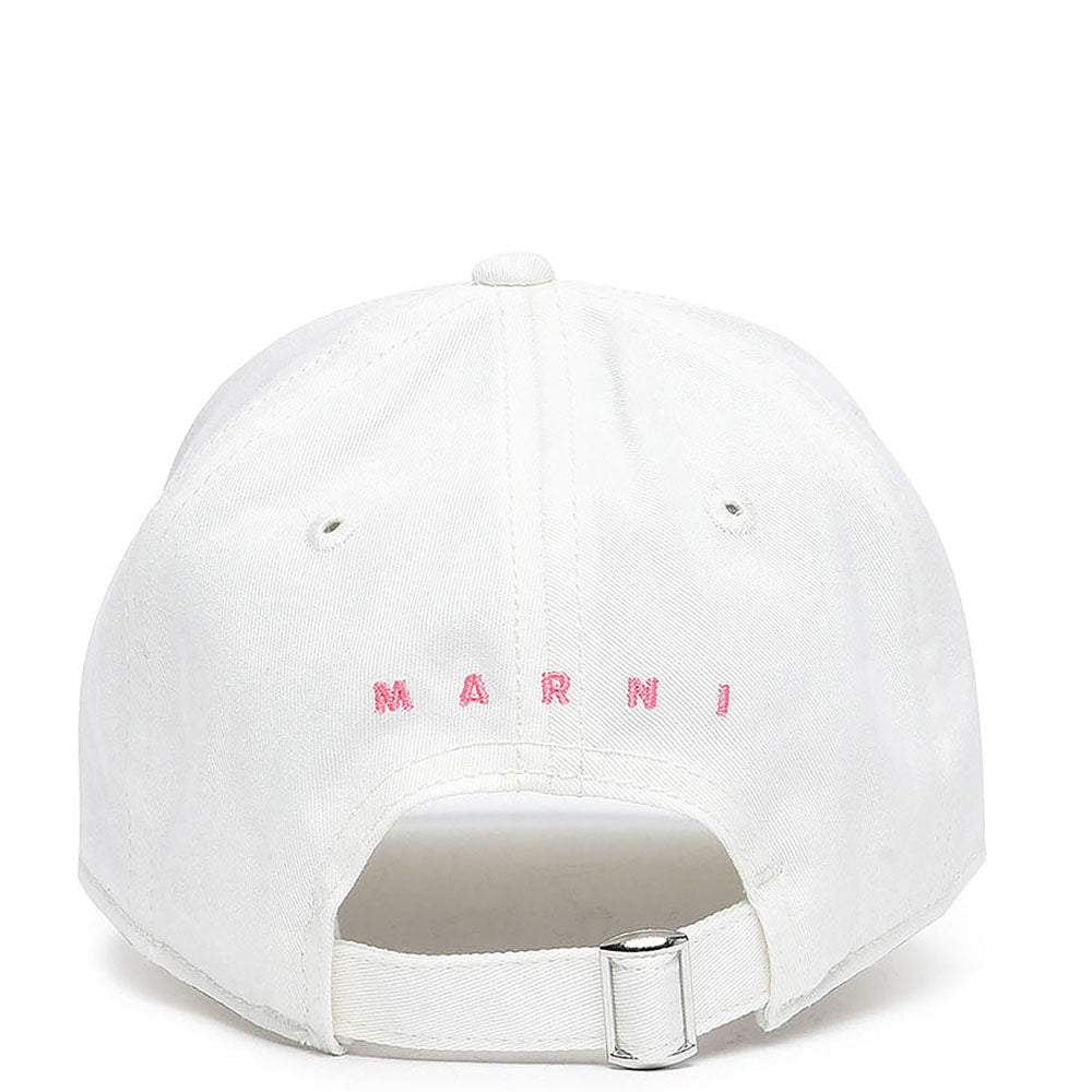 Marni Girls Logo Print Cap White