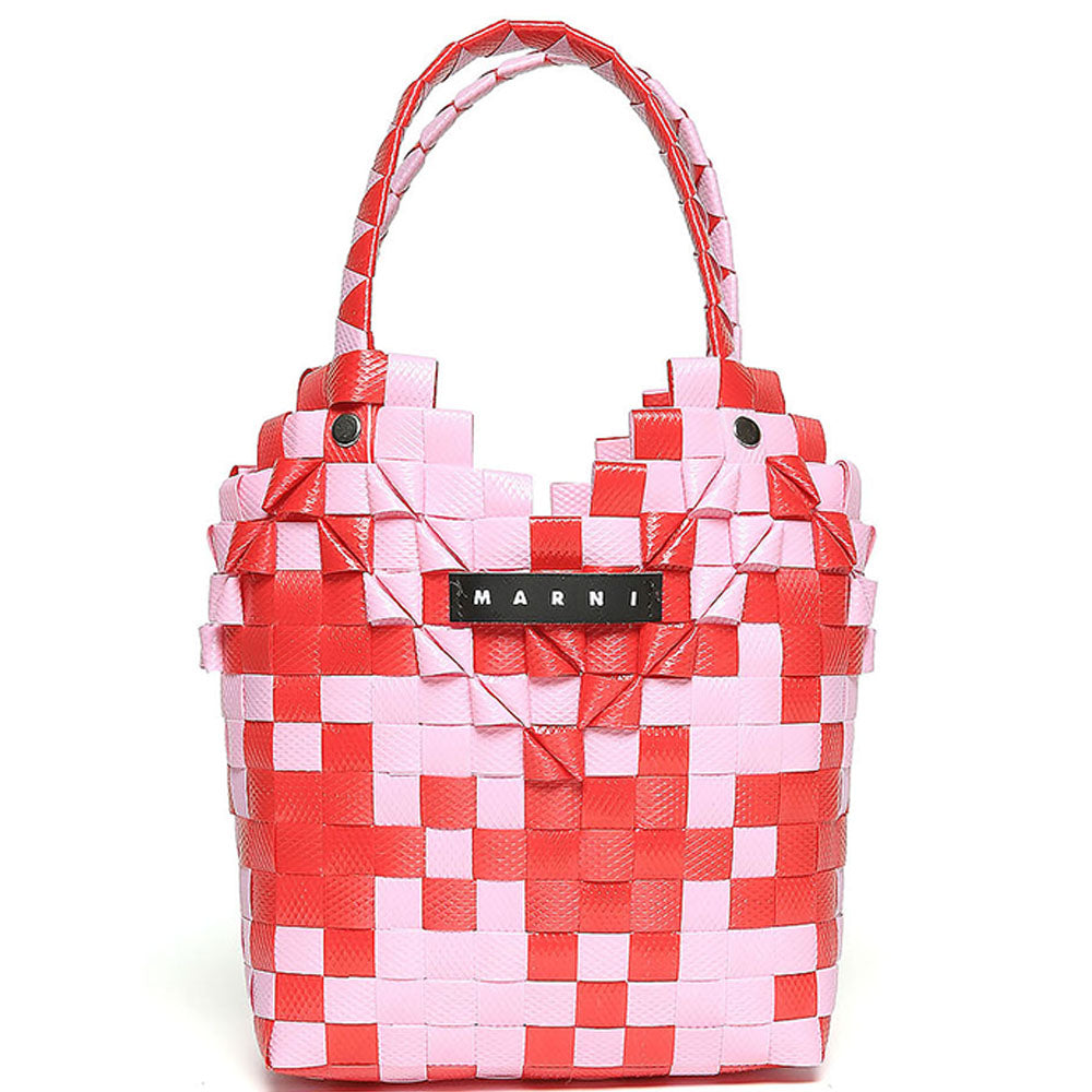 Marni Girls Ballet Diamond Shopper Basket Pink