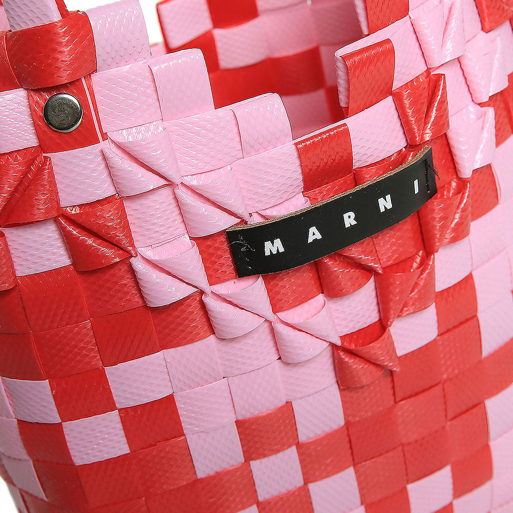 Marni Girls Ballet Diamond Shopper Basket Pink