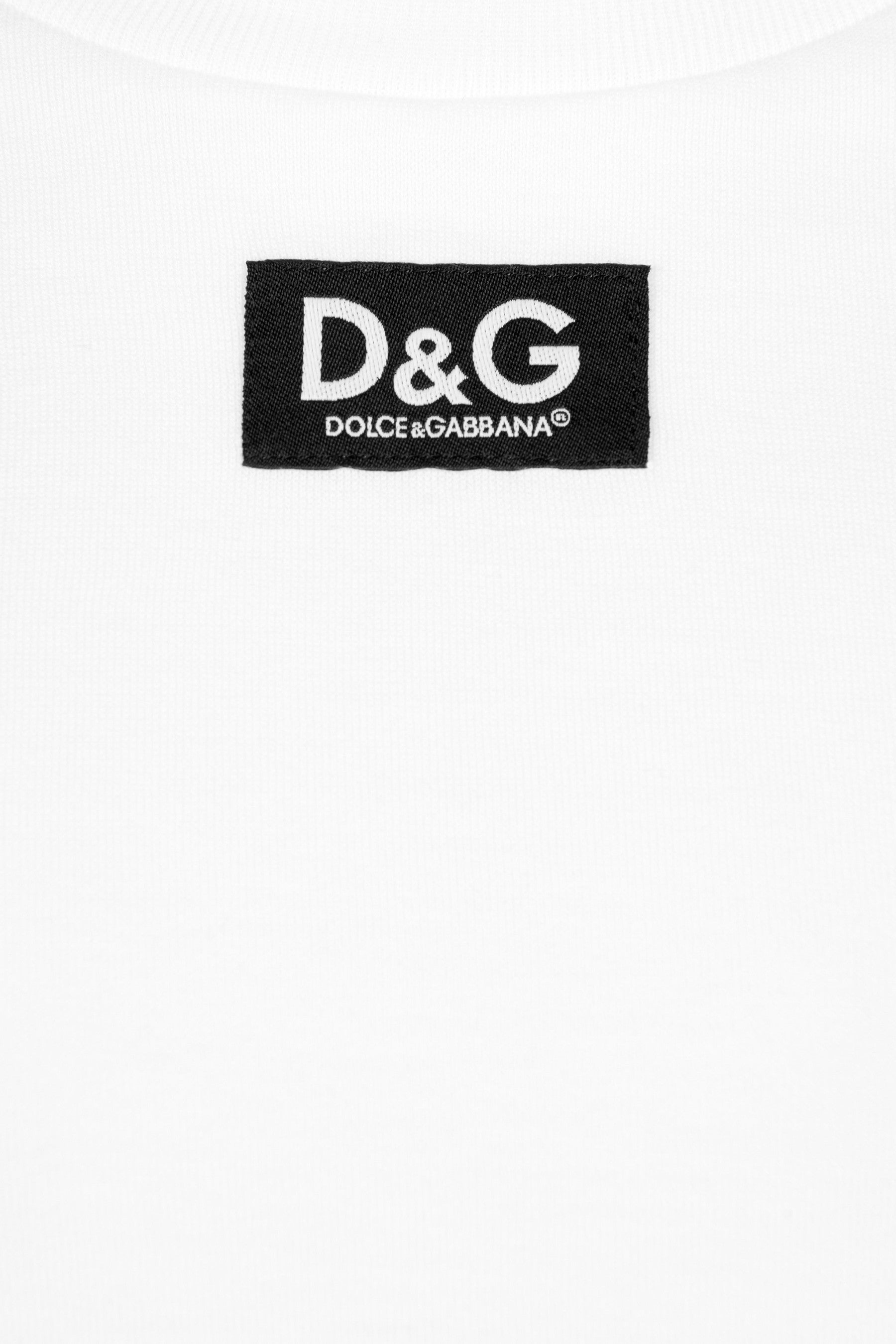 Dolce &amp; Gabbana Kids White Patch Logo T shirt