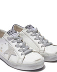 Golden Goose Unisex Siper Star Leather Sneakers White