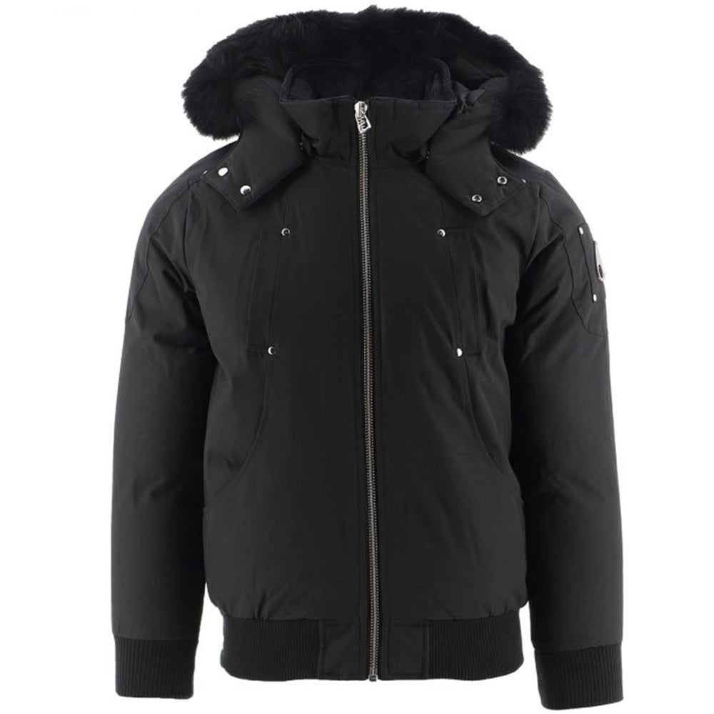 Moose Knuckles Kids Unisex Bomber Jacket Black