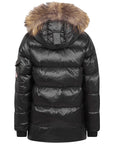 Pyrenex Girl Authentic Shiny Fur Jacket Black