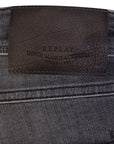Replay Mens Broken And Repaired Ambass  Jeans Grey