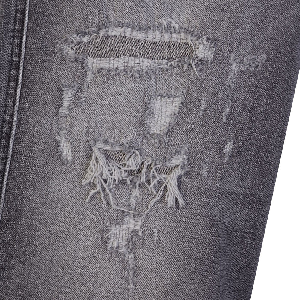 Replay Mens Broken And Repaired Ambass  Jeans Grey