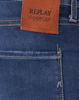 Replay Mens Broken And Repaired Jeans Blue
