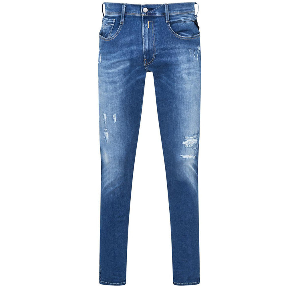 Replay Mens Hyperflex Jeans Blue
