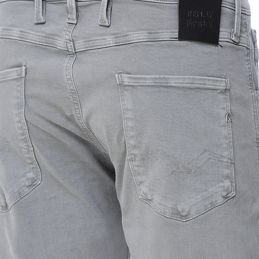 Replay Mens Hyperflex Jeans Grey