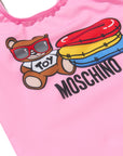 Moschino Baby Girls Toy Bear Swimsuit Pink