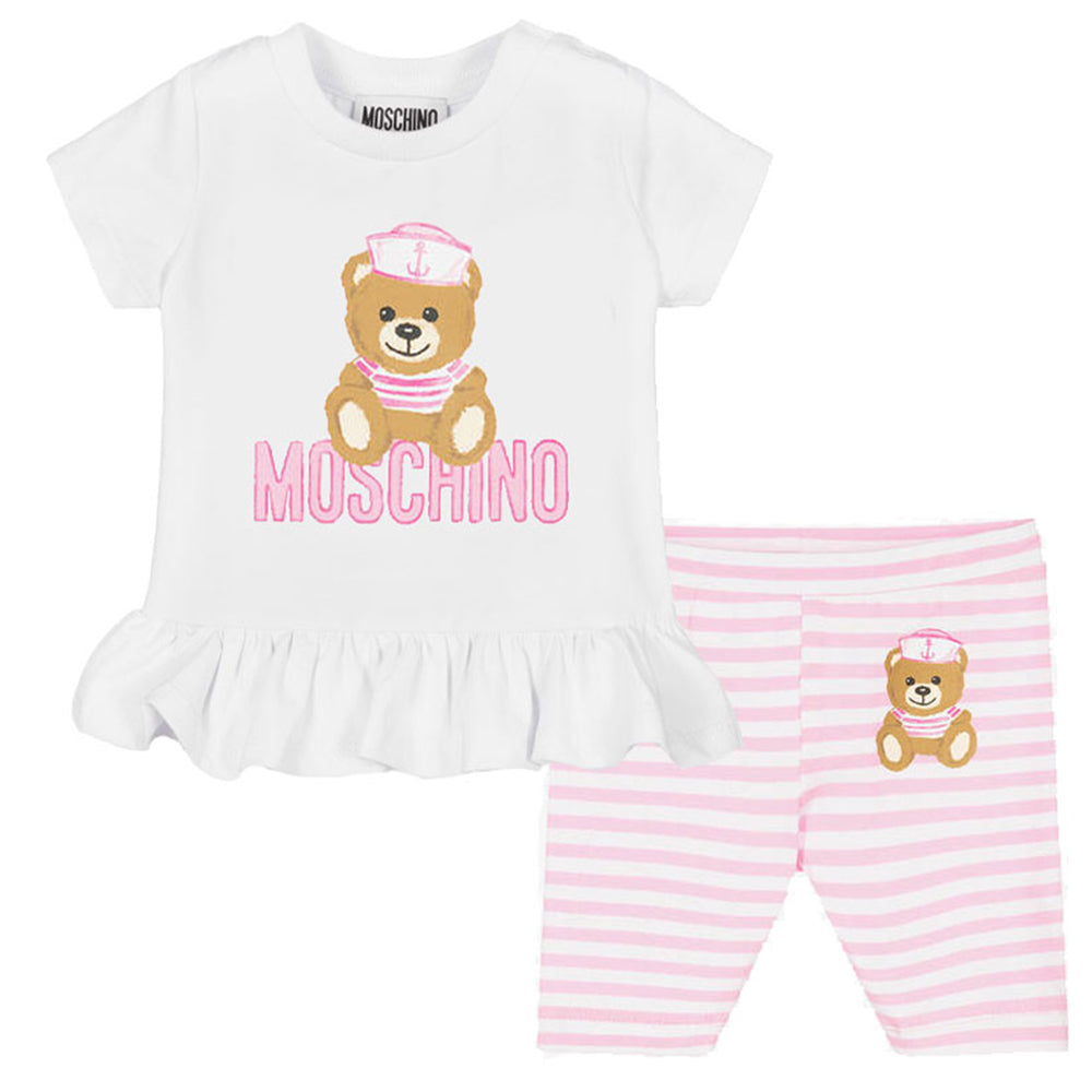 Moschino Baby Girls Ruffled Tracksuit Set Pink