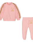 Moschino Baby Girls Bear Tracksuit Pink