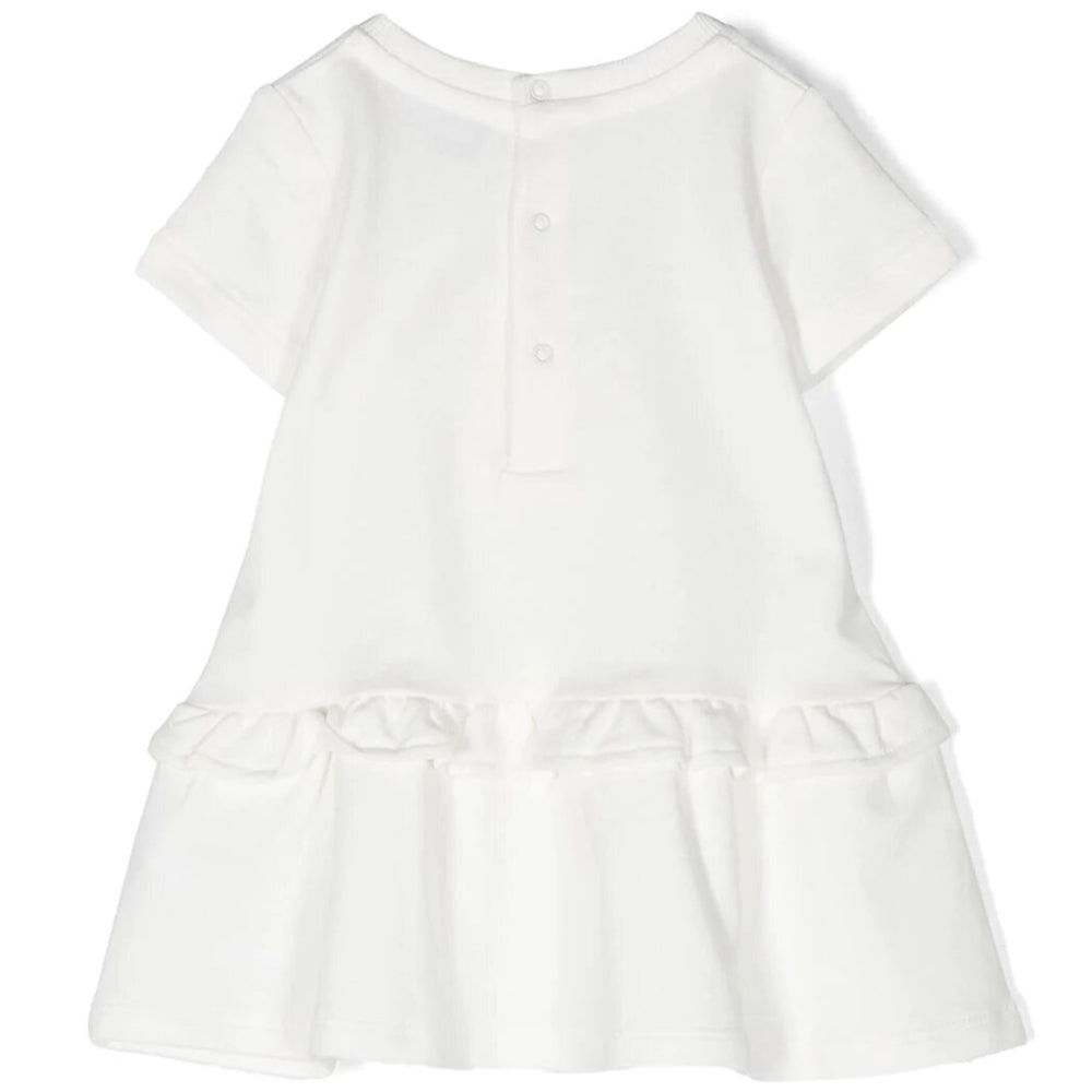 Moschino Baby Girls Teddy Bear Print Dress White