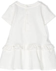 Moschino Baby Girls Teddy Bear Print Dress White