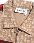 Lanvin Men's Sweater Zip Top Beige