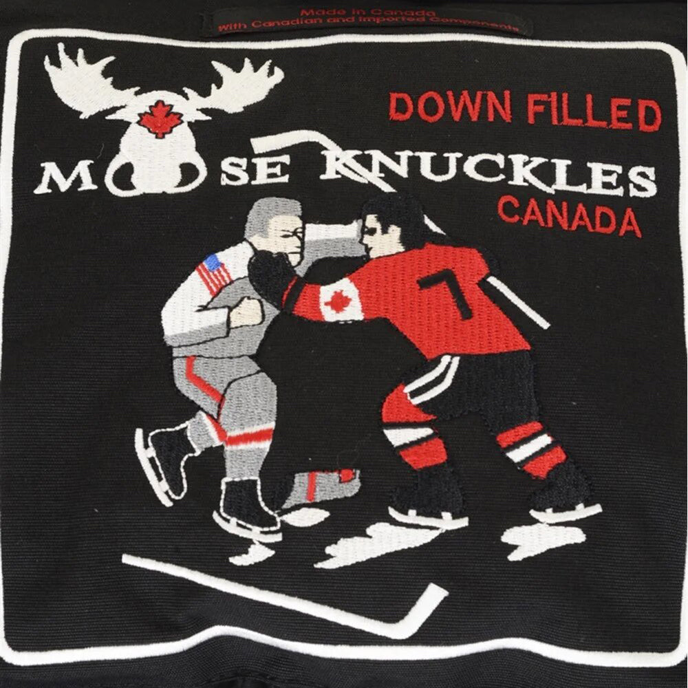 Moose Knuckles Mens Ballistic Bomber Jacket Black
