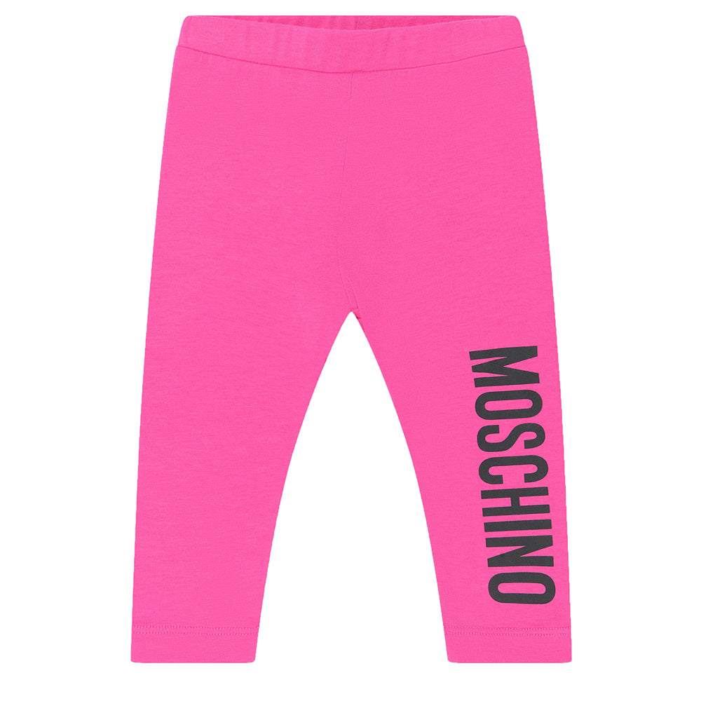 Moschino Baby Girls Logo Leggings Pink