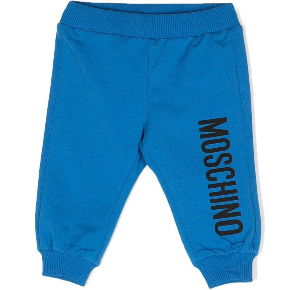 Moschino Baby Boys Logo Print Joggers Blue