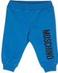 Moschino Baby Boys Logo Print Joggers Blue
