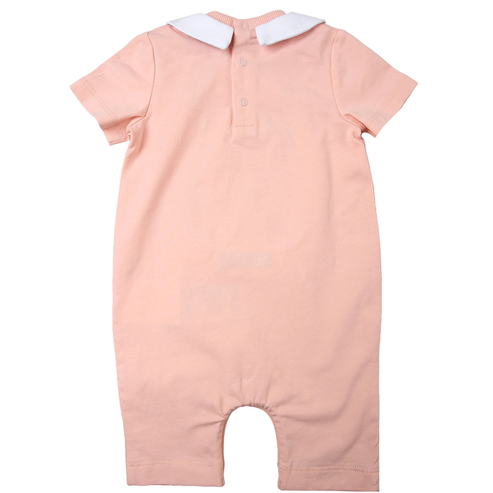 Moschino Baby Girls Teddy Bear Print Babygrow Pink