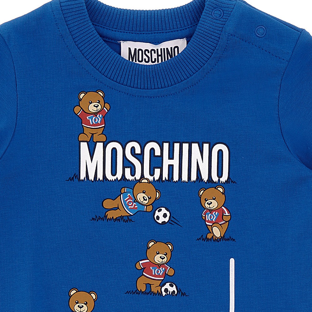 Moschino Baby Boys Football Print T-shirt Blue