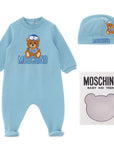 Moschino Baby Boys Teddy Bear Print Babygrow Set Blue