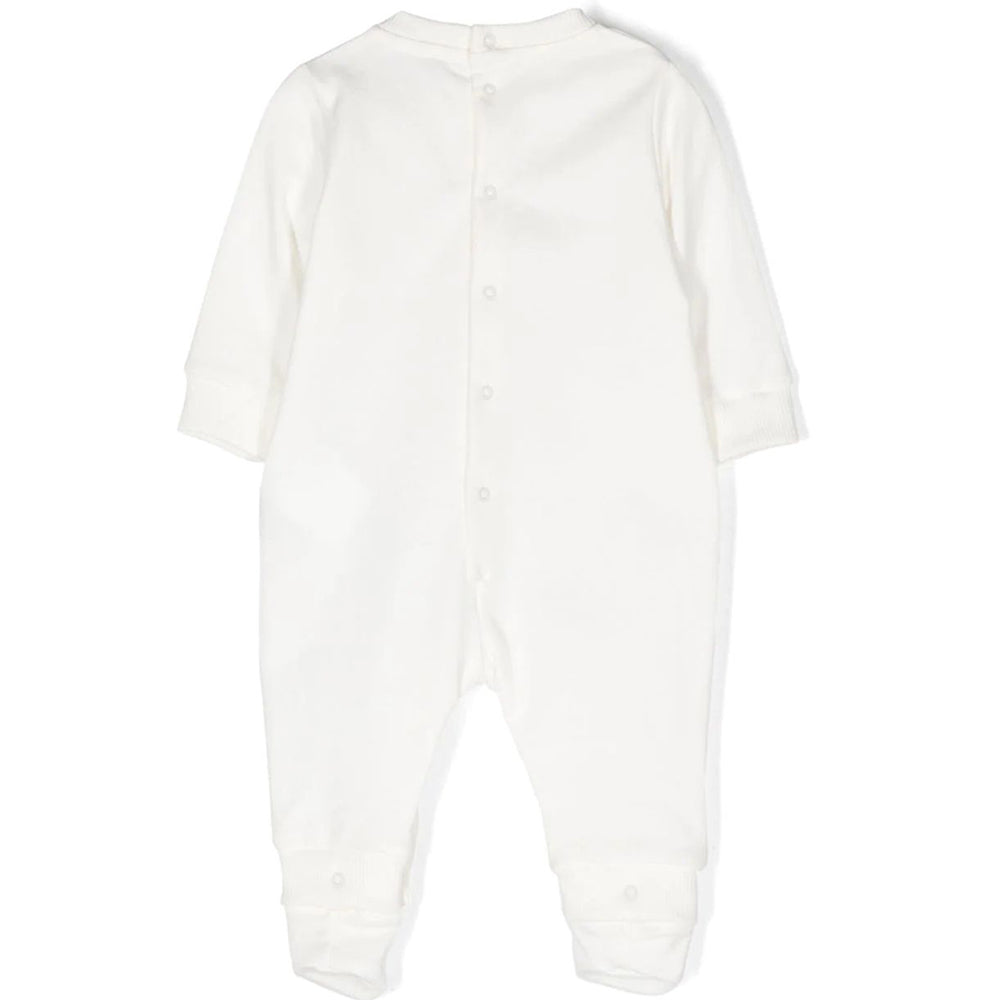 Moschino Baby Unisex Teddy Print Babygrow White