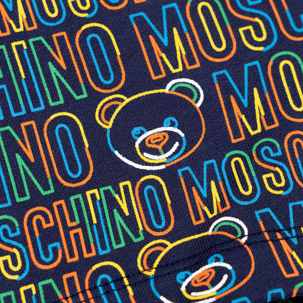 Moschino Baby Boys Repeat Logo Shorts Navy