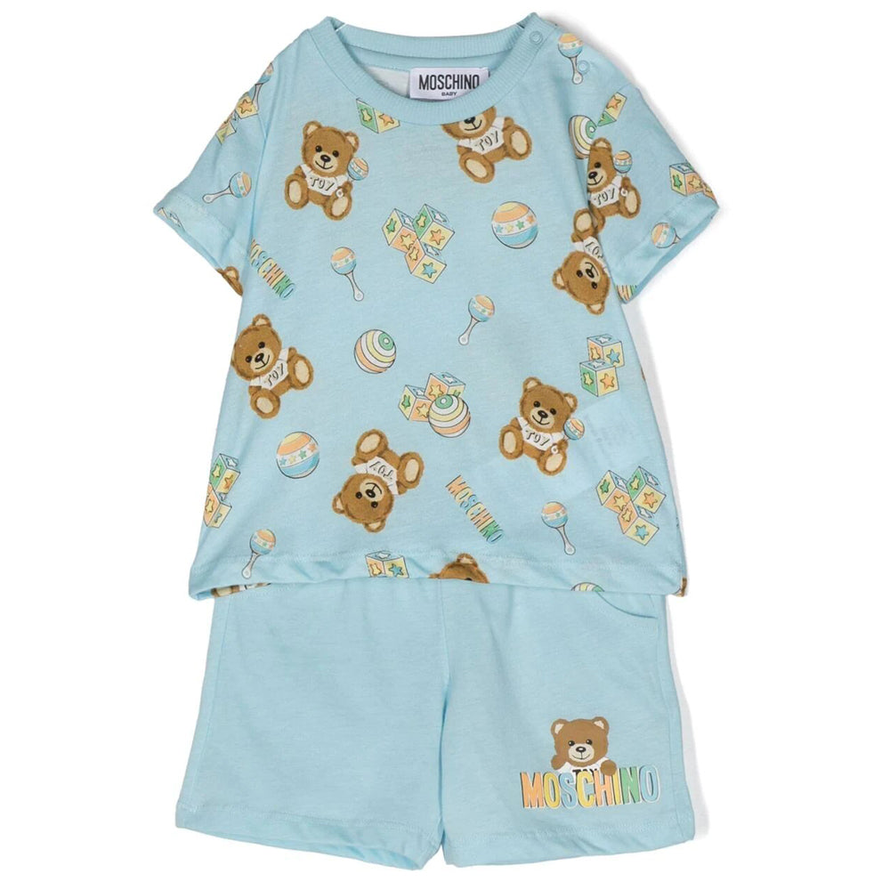 Moschino Baby Boys T-shirt &amp; Shorts Set Blue