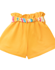 Missoni Girls Draped Casual Shorts Mustard Yellow