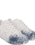 Maison Margiela Mens Paint Drop Sneakers White