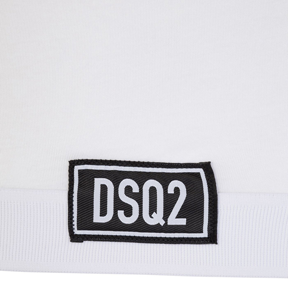 Dsquared2 Men&#39;s Cuff Logo T-Shirt White