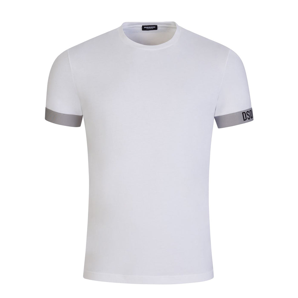 Dsquared2 Men&#39;s Underwear Logo Cuff T-Shirt White