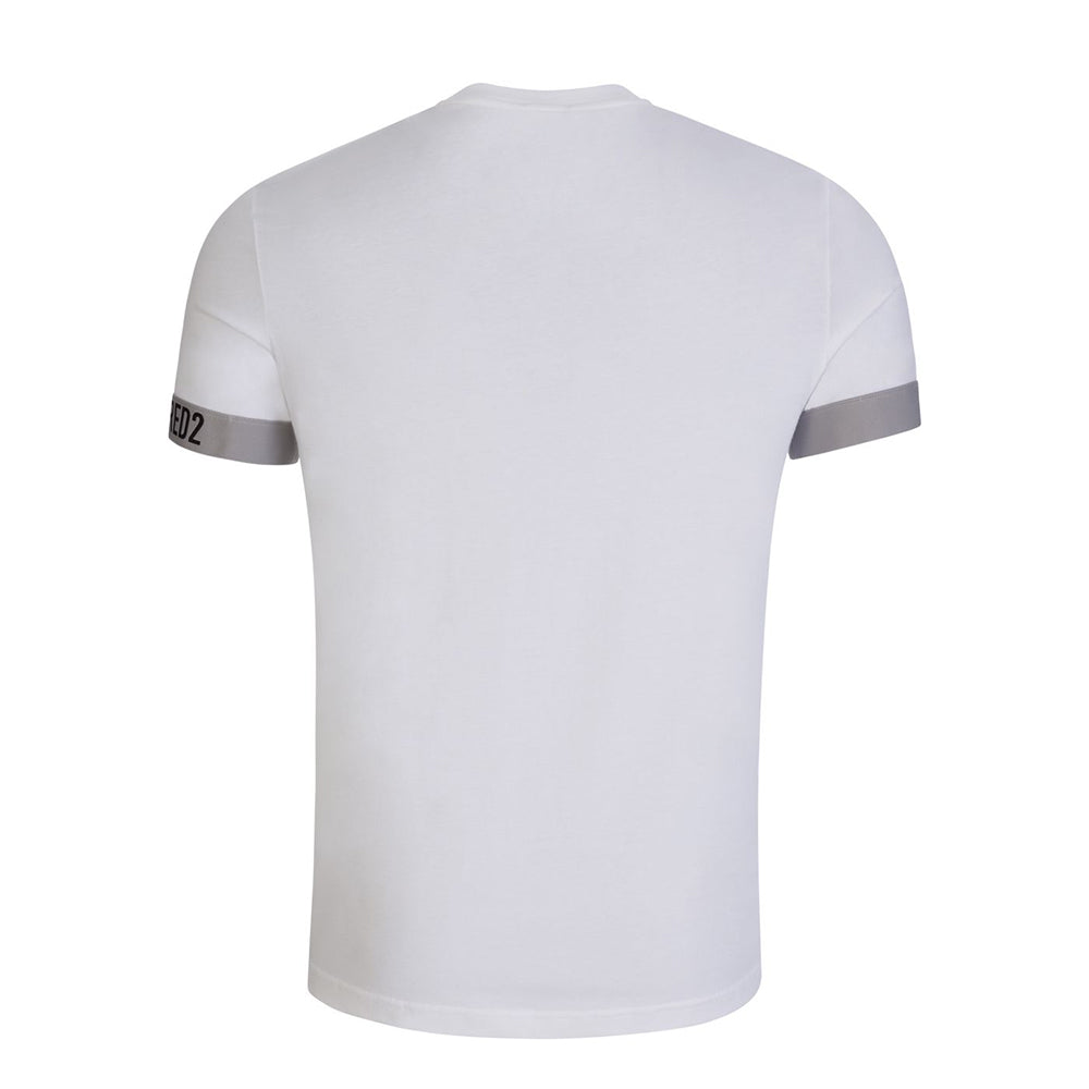 Dsquared2 Men&#39;s Underwear Logo Cuff T-Shirt White