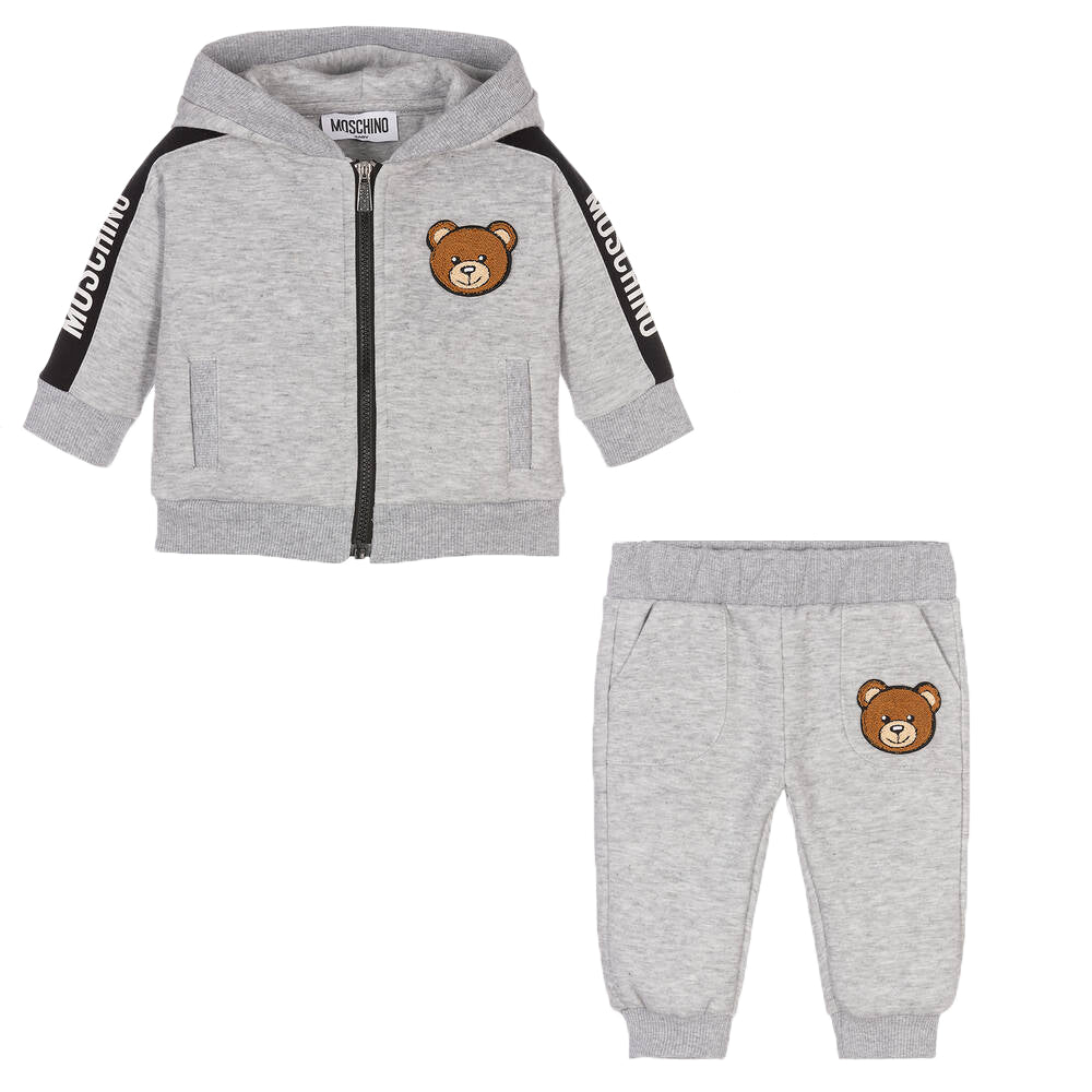 Moschino Unisex Babys Teddy Bear Tracksuit Grey