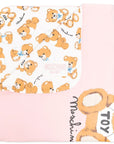 Moschino Baby Girls Teddy Bear Blanket Pink