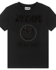 Moschino Girls Milano Diamante T-Shirt Black