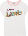 Lanvin Girls Summer Print T-shirt White