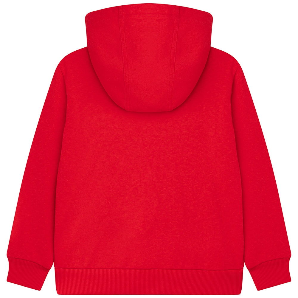 Lanvin Girls Sparkle Embroidered Hoodie Red