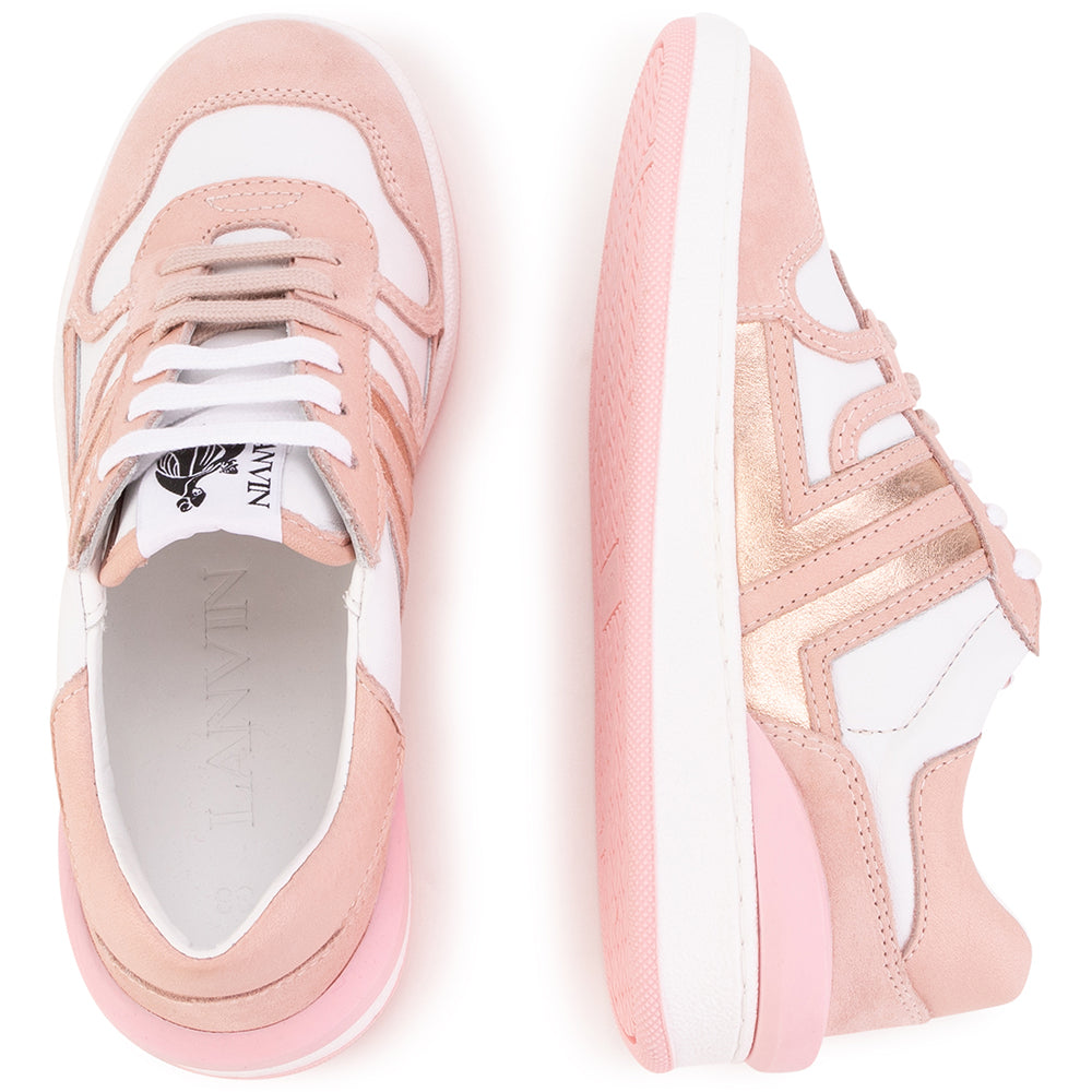 Lanvin Girls Basket Sneakers Pink