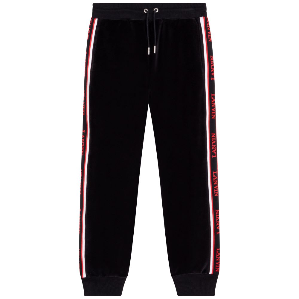 Lanvin Boys Trim Logo Jogging Bottoms Black