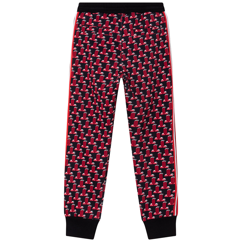 Lanvin Boys Monogram Print Joggers Black