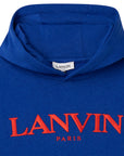 Lanvin Boys Logo Hoodie Blue