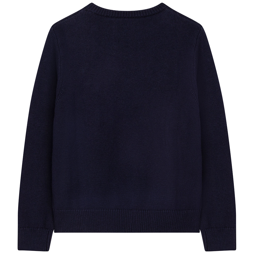 Lanvin Boys Logo Knitwear Navy