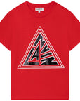 Lanvin Boys Triangle Logo T Shirt Red